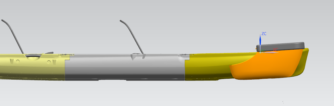 One man explorer with dog platform