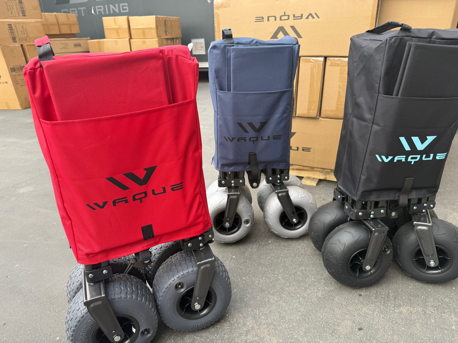 Red XL Foldable Wagon with Sand Tires