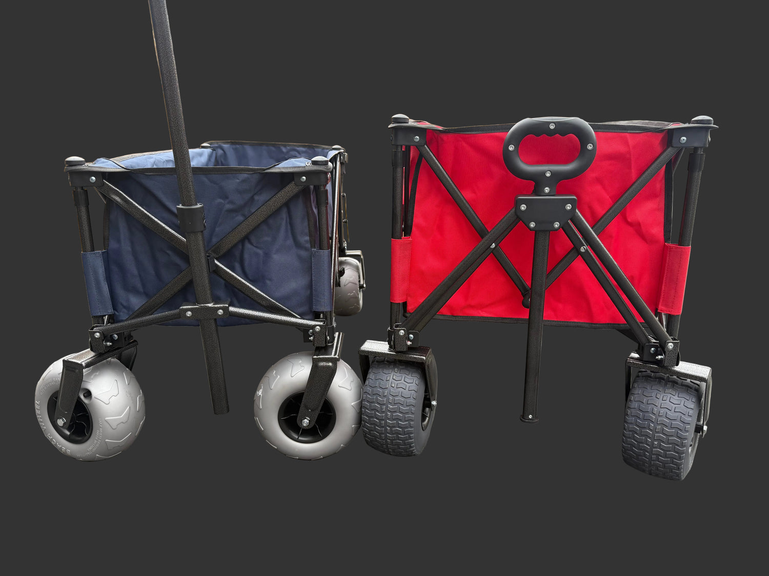 Red XL Foldable Wagon with Sand Tires