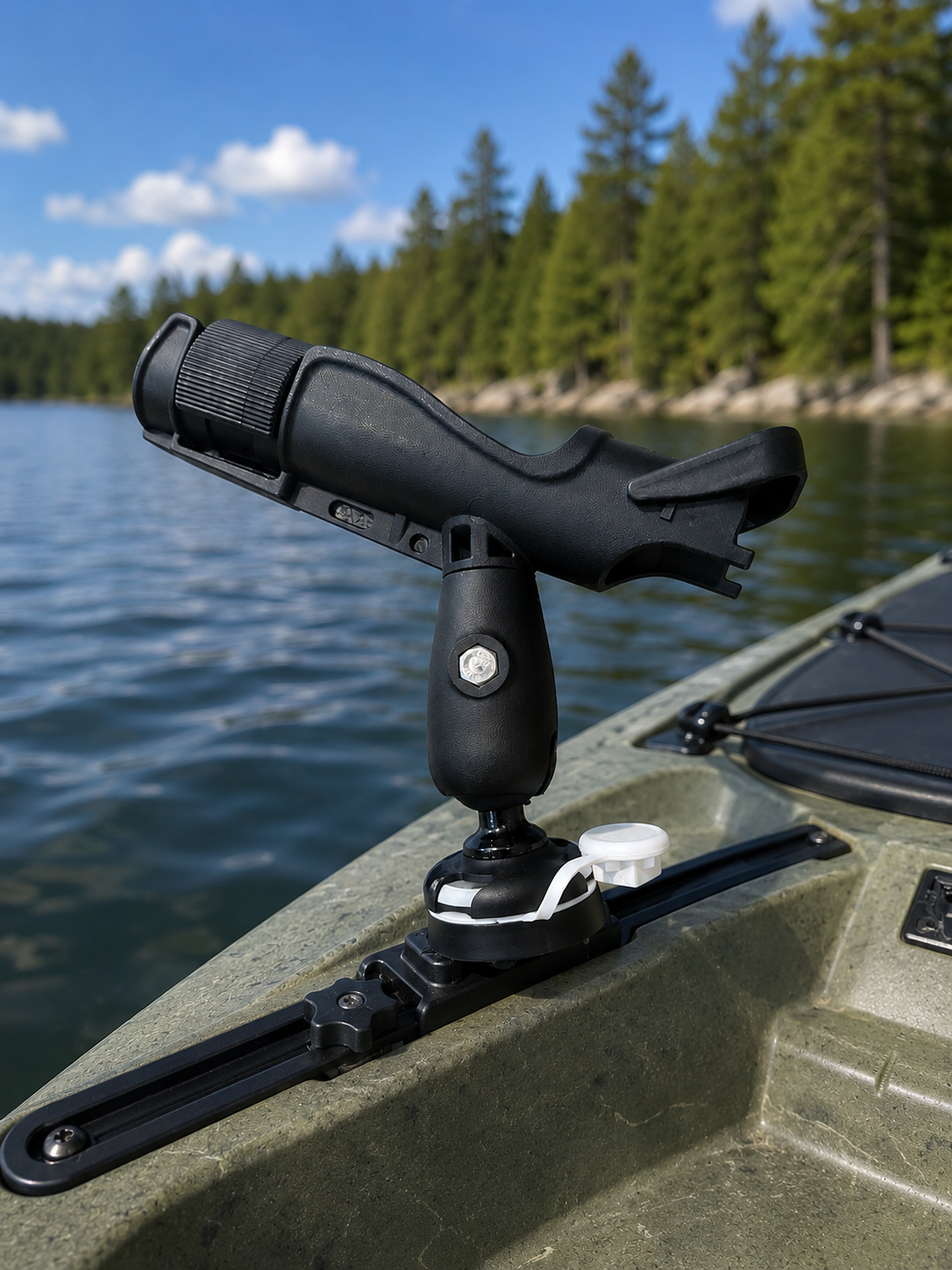 Rod Holder for Kayak Accessory Rail