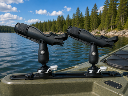 Rod Holder for Kayak Accessory Rail