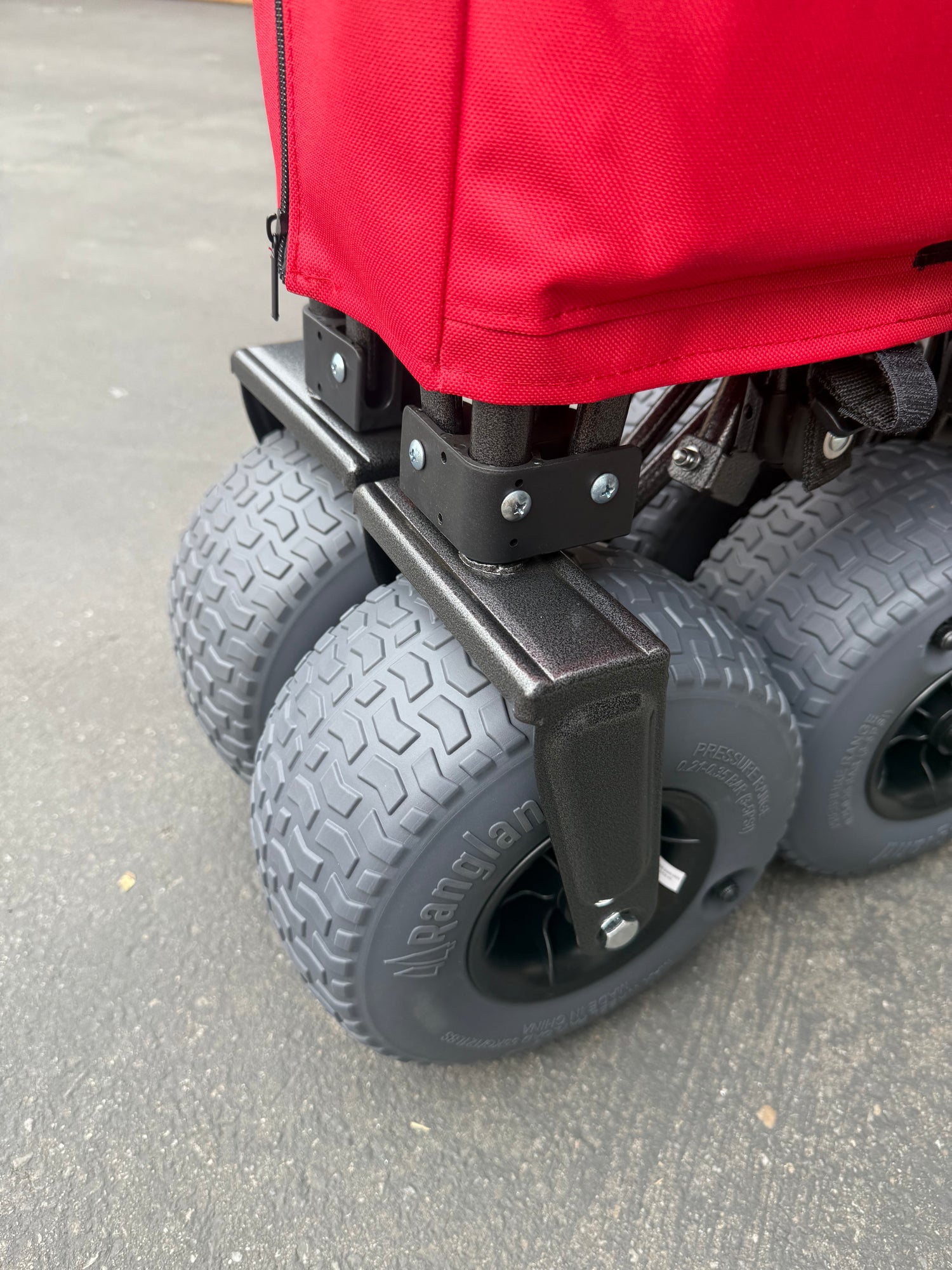 Red XL Foldable Wagon with Sand Tires