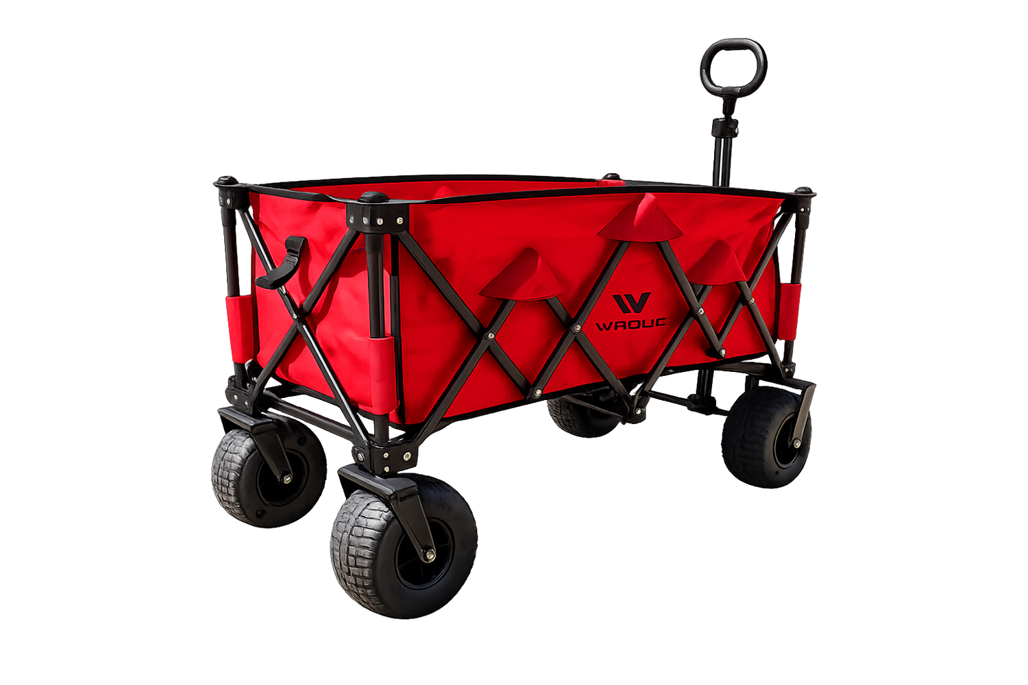 Red XL Foldable Wagon with Sand Tires